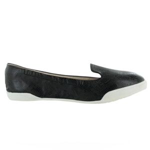 Kruzers by Fit Kicks Foldable Shoes Flats Black Snake Skin Pattern Size XL